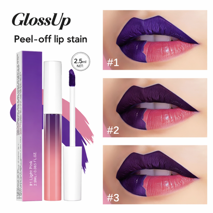 GlossUp – Le gloss peel-off permanent qui fixe la couleur.